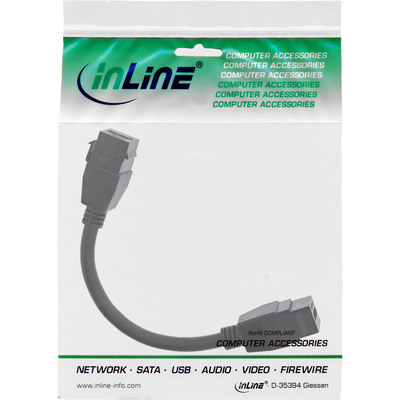 Modul HDMI Keystone-Keystone F/F na 0.2m kábliku, UHD, HDMI 2.0, čierny