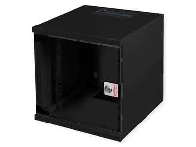 10" Rack na stenu 6U, čierny, 330x312x300 mm (HxWxD), RAL 9005