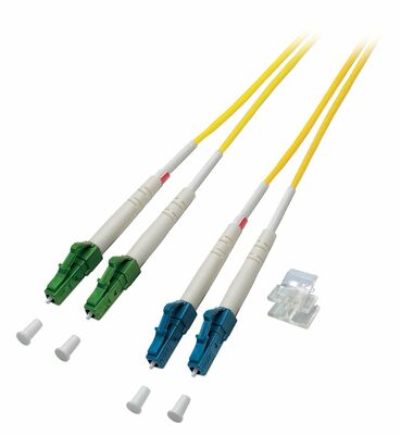 Fiber kábel LC/APC-LC, 20m Duplex OS2(9/125µm), LSOH, 2mm, žltý