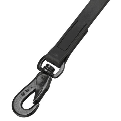 Vodítko SHORT BIOTHANE s uškom, 19mm/0.3m, nerezová karabína, čierne, HS