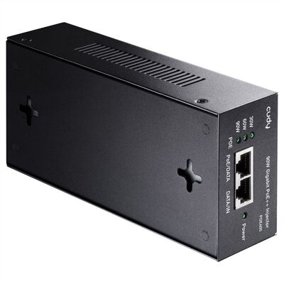 PoE+ Injector, Gigabit, 1port, 90W, 802.3af/at, čierny, CUDY