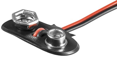 Držiak batérie 9 V T (Clip 9-Volt Block), 10ks/bal