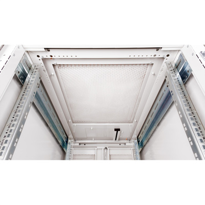 19" Rack na podlahu 42U, 1970x600x1000mm (HxWxD), PRO, Plexiglas, sivý