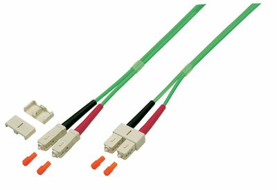 Fiber kábel SC-SC, 20m Duplex OM5(50/125µm), LSOH, 3mm, zelený