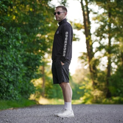 Tričko s krátkym rukávom s logom SPRENGER unisex s UV ochranou 50+, čierne, M, HS