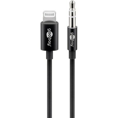 Kábel USB "Lightning" pre Apple / 3,5mm, Stereo jack M, 1m, High Speed, čierny