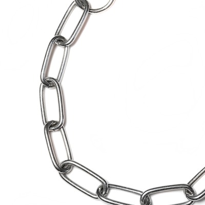 Obojok retiazkový sťahovací 3mm/50cm, obmedzovač, extra dlhé oko, nerezová oceľ, HS
