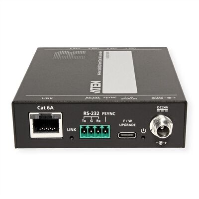Predĺženie USB 3.2 Gen 1 cez TP do 100m, USB hub (4port), 5Gbps, RS23, PoC (PowerOverCable), čierny