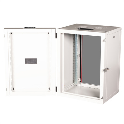 19" Rack na stenu 16U, sivý, 818x600x600mm (HxWxD), RAL7035, PRO, otočný (2-dielny)
