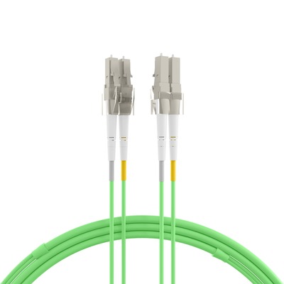 Fiber kábel LC-LC, 10m Duplex OM5(50/125µm), LSOH, 2mm, zelený
