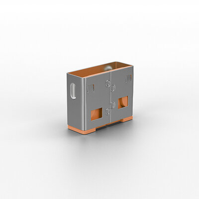 USB Port Blocker bez kľúča, 10x zámok USB-A, oranžový