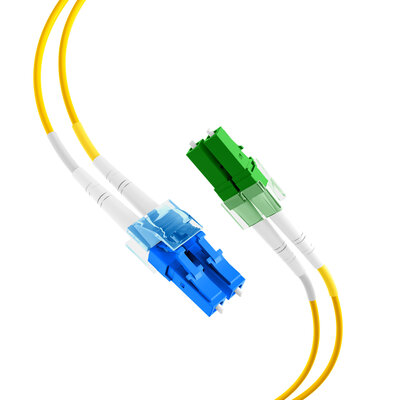 Fiber kábel LC/APC-LC, 3m Duplex OS2(9/125µm), LSOH, 2mm, žltý