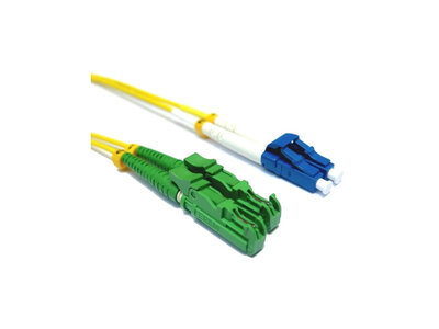 Fiber kábel LC-E2000/APC, 10m Duplex OS2(9/125µm), LSOH, G657.A2, ohybný, 3mm, žltý