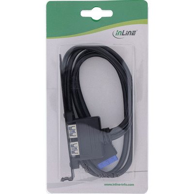 Lišta do PC s 2x USB 3.0, čierna