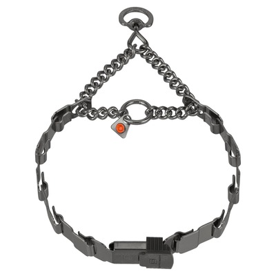 Obojok sťahovací Neck-Tech Fun 2cm/50cm, obmedzovač, ClicLock, nerez, čierny, matný, matný, HS