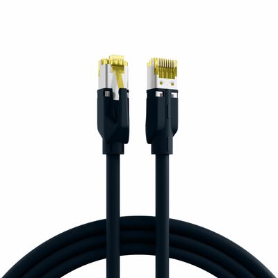S/FTP (PiMF) Patchkábel LSOH 1.5m cat.7, čierny, Cu, Dätwyler 7702 Flex s TM31