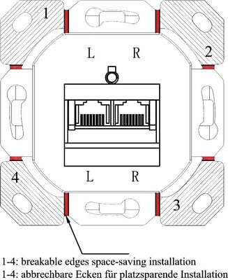 BOX STP na omietku, Cat.6a - 2 konekt.,biely