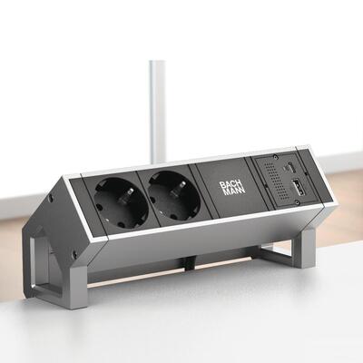 Modul pre BACHMANN, mini port replikátor pre PC, 2x USB A + C (PD 100W), RJ45, Mini DP, čierny