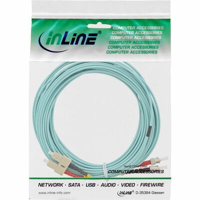 Fiber kábel SC-ST, 1m Duplex OM3(50/125µm), LSOH, 2mm, tyrkysový