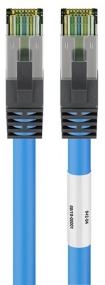 S/FTP (PiMF) Patchkábel LSOH 3m cat.8, modrý, Cu, 40GBit/s, 2000MHz