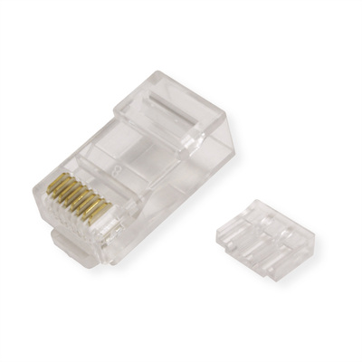 Konektor 8/8 RJ45 cat.6a, netienený, s vložkou, 10ks/bal