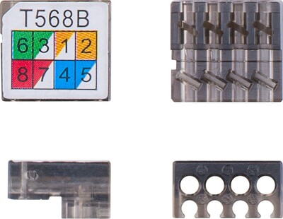 Spojka Keystone cat.6a, AWG22-AWG24 beznástrojový (toolless), SLIM