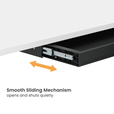 Zásuvka pod stôl, veľká, 758 x 270 x 65 mm (WxDxH), max. 10kg, čierna