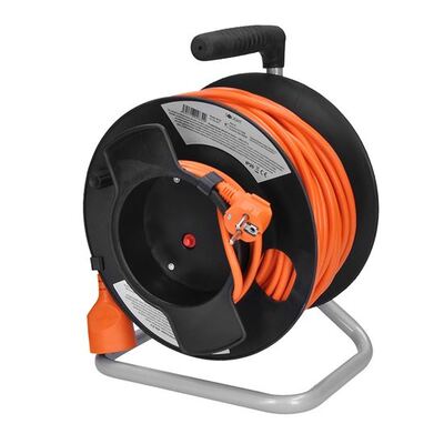 Predlžovačka bubon 50m 1 zásuvka, 1.50mm², 16A, 3600W, oranžová