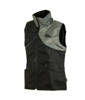 Vesta LOOK bez kapucňe, ľahšia športová, polyamid, čierna+sivá, XL