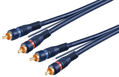 Kábel Cinch 2x AV M/M 5m +ovl. kábel, fialový HQ G