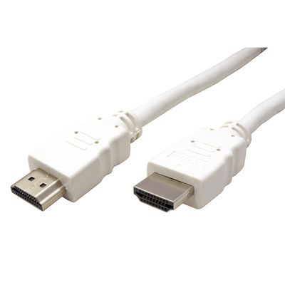 Kábel HDMI M/M 1m, High Speed+Eth, 4K@30Hz, HDMI 1.4, biely