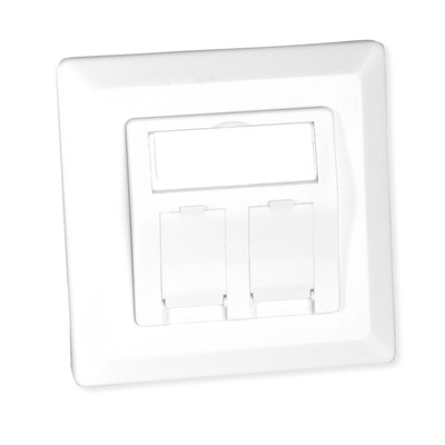 Box modulárny pre 2x Keystone modul,  béžový (rámik)