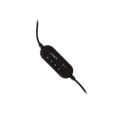 Slúchadlá s mikrofónom, ovládanie hlasitosti, USB, 1.85m, čierne §§