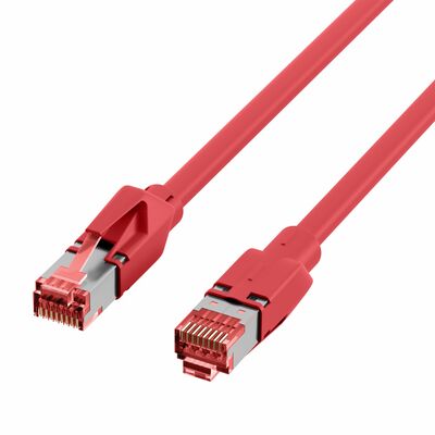 S/FTP (PiMF) Patchkábel LSOH 50m cat.6a, červený, Cu UC900 s TM21