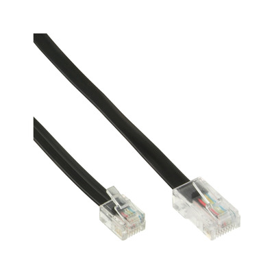 Kábel telefónny RJ12/RJ45, 3m, čierny