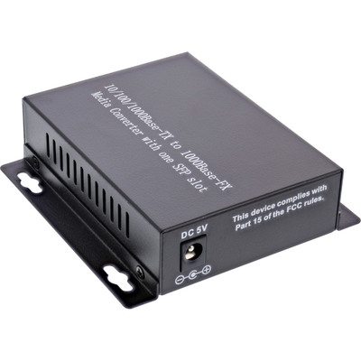 Optický konvertor RJ45 - SFP, GigabitEthernet, SingleMode, čierny