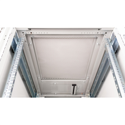 19" Rack na podlahu 36U, 1705x600x1000mm (HxWxD), PRO, Plexiglas, sivý