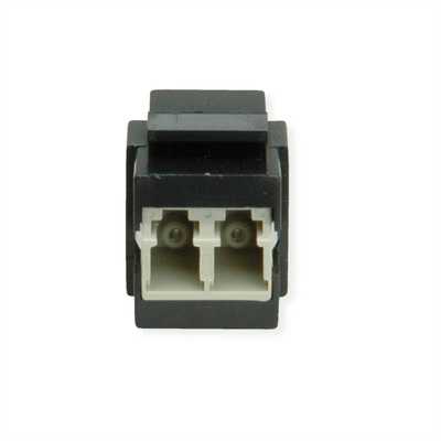 Konektor Keystone LC Duplex F/F, Simglemode OS2, čierny
