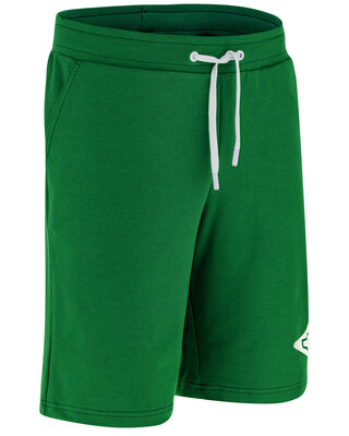 Krátke nohavice SIMPLY, pánske, s vreckami, špeciálna puff potlač, teplákové, bavlna, zelené M