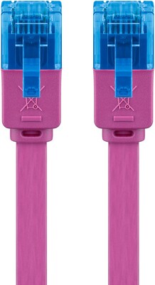 UTP Patchkábel 2m cat.6a, magenta, plochý, Cu