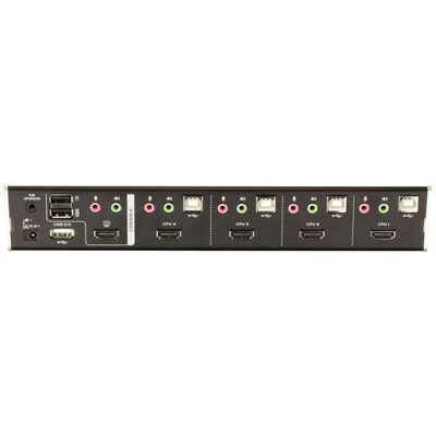 KVM switch/prepínač 4PC, HDMI, USB, audio, USB hub2.0