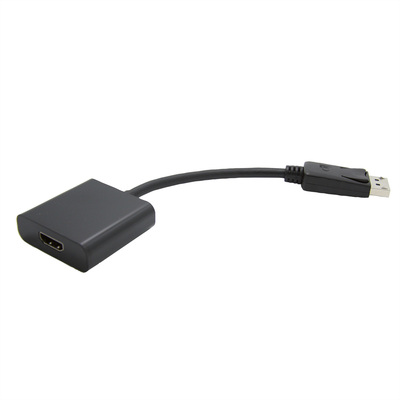 Adaptér DisplayPort/HDMI M/F, 2K@60Hz (DP 1.2, HDMI 1.4), 15cm, čierny