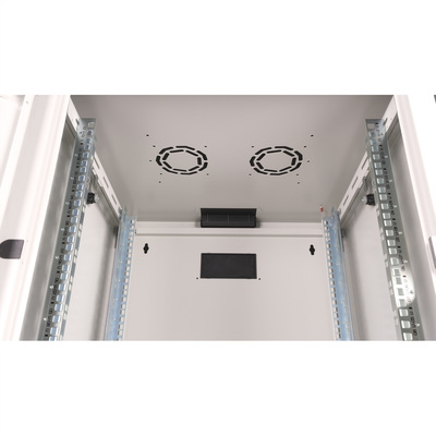 19" Rack na stenu 12U, sivý, 640x600x600mm (HxWxD), RAL7035, PRO, odnímateľné bočnice