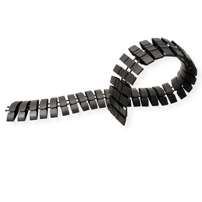 Káblový organizér Snake Pro "chrbtica", 2 komorový, 100cm, čierny