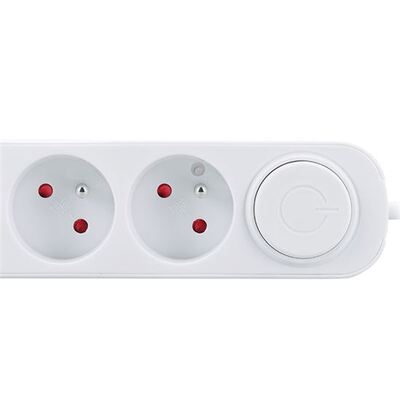 Predlžovačka 2m s 3 zásuvkami, s vypínačom, 1.00mm², USB nabíjačka A+C 20W, biela