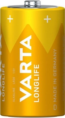 Baterka VARTA Longlife Alkalická D Mono (2ks) 1.5V (LR20) 2BL