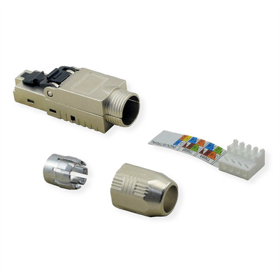 Konektor 8/8 RJ45 cat.6a, 10Gbit, na drôt aj lanko, montáž bez klieští AWG 22-27