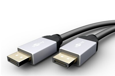 Kábel DisplayPort M/M 1.5m, 4K@60Hz, DP v1.2, 21.6Gbit/s, čierny, pozl. konektor