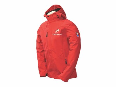 Vetrovka NANO s kapucňou, pánska, vodeodolná, softshell, červená, S