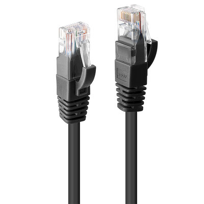 UTP Patchkábel 0.3m cat.6, čierny, Cu